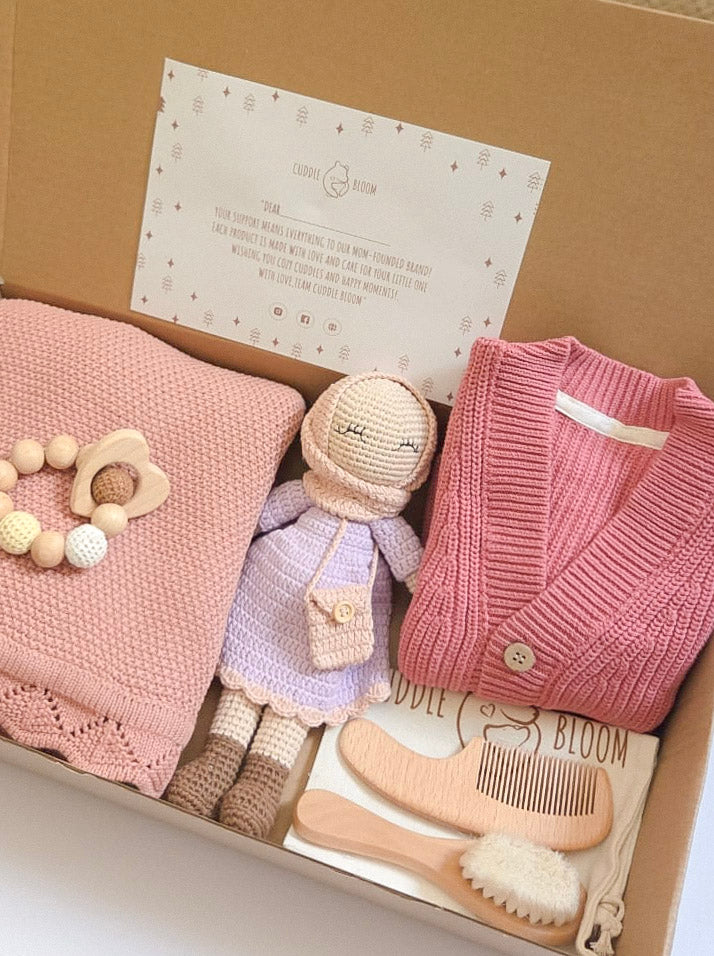 Cuddle Bloom Heirloom Baby Gift Box – luxury newborn gift set, Cuddle Bloom Pakistan