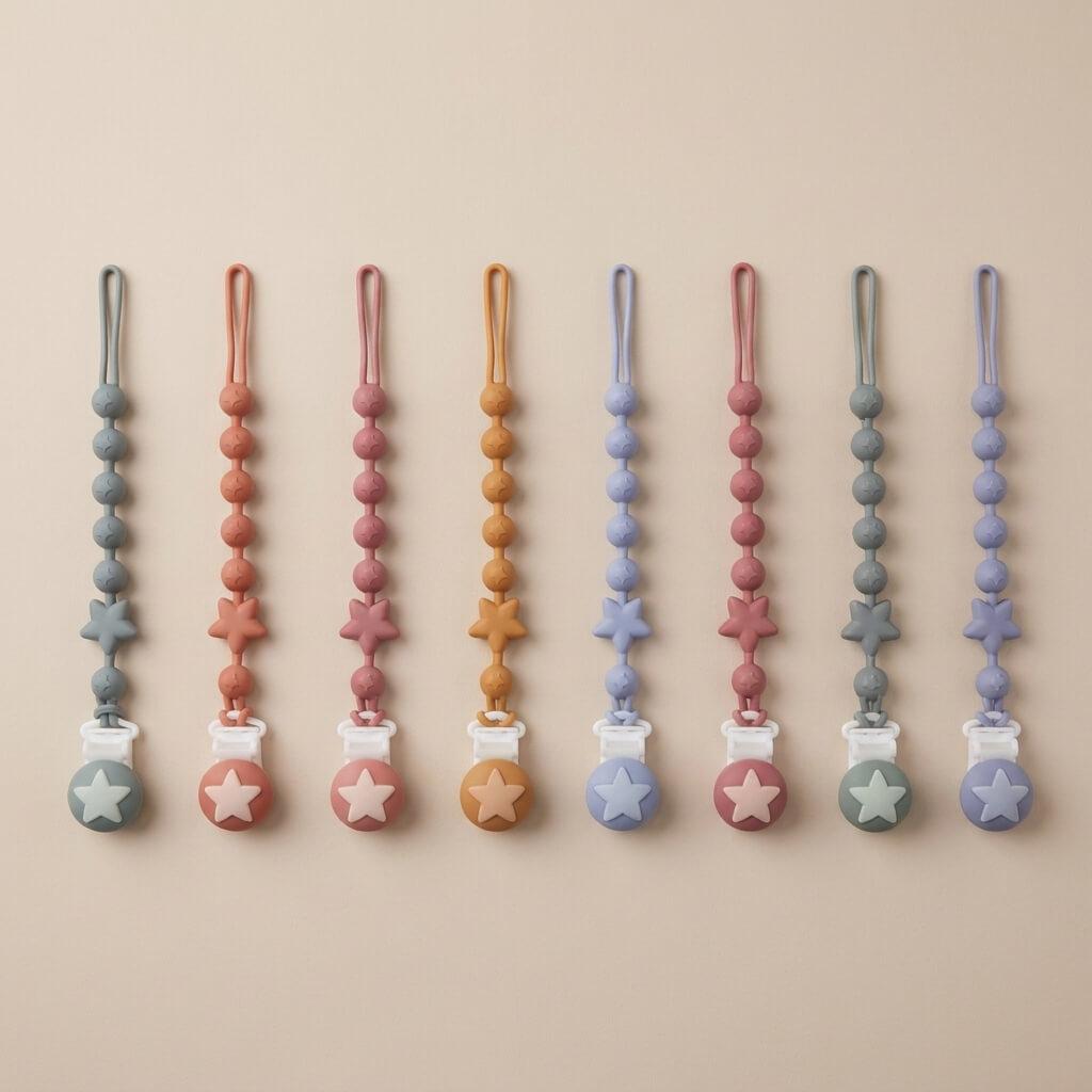Star Silicone Pacifier Clip