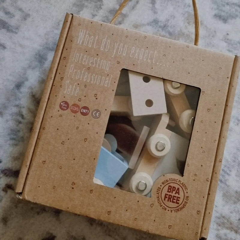 Cuddlebloom Eco Express Wooden Montessori Toy Train – Natural Baby Toy