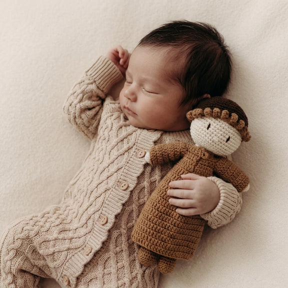Little Mu'min Buddy Crochet Doll – inclusive handmade Muslim doll by Cuddle Bloom Pakistan