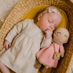 The Little Muslimah Handmade Crochet Doll – Islamic baby doll by Cuddle Bloom Pakistan