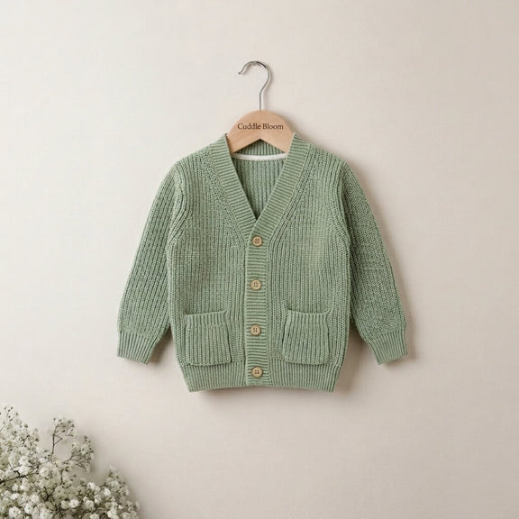 Classic British Style Knitted Baby Cardigan – heritage knitwear for babies by Cuddle Bloom