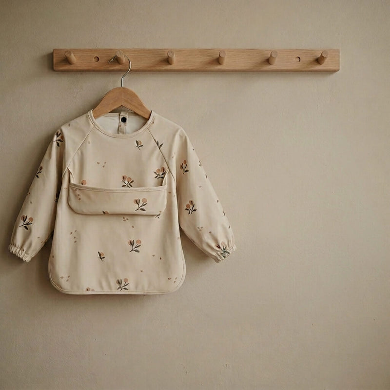 Long Sleeve Apron Bib on baby – full coverage mealtime bib, Cuddle Bloom Pakistan