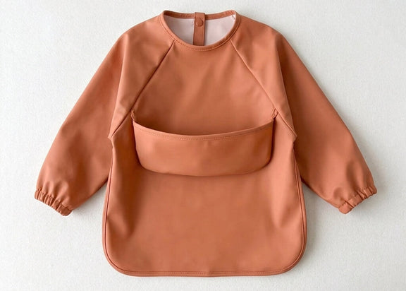 Mess-Free Long Sleeve Bib – waterproof full coverage baby bib by Cuddle Bloom Pakistan