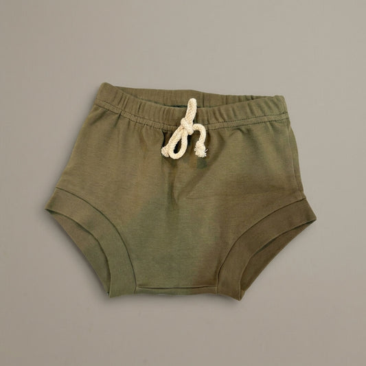 Summer Breeze Baby Shorts front view – light baby bottoms, Cuddle Bloom