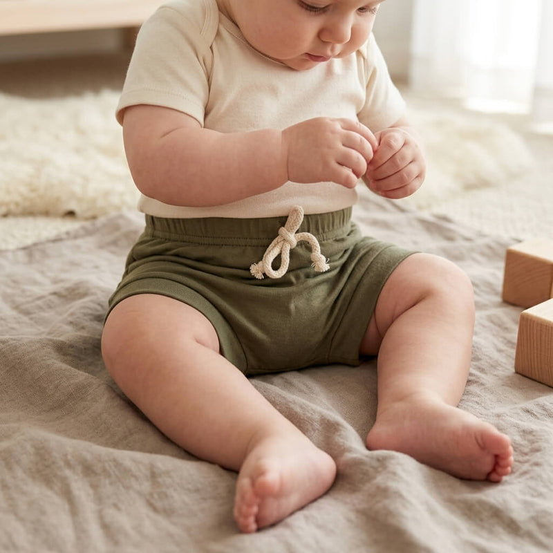 Summer Breeze Baby Shorts – soft comfortable baby shorts by Cuddle Bloom Pakistan
