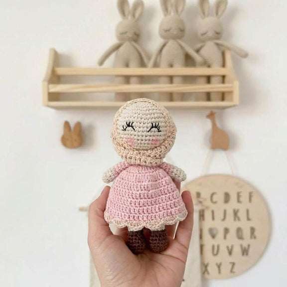 Little Muslimah Handmade Crochet Mini Doll – small Islamic crochet doll by Cuddle Bloom Pakistan