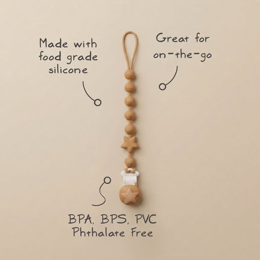 Star Silicone Pacifier Clip