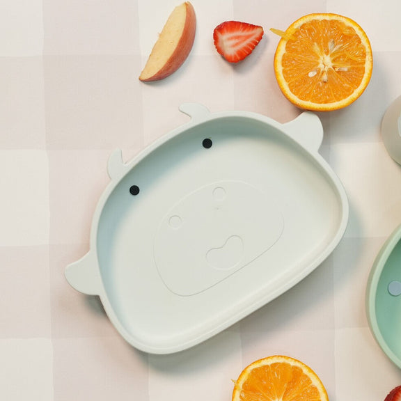 Little Moo Baby Meal Set – suction bowl and spoon for infants, Cuddle Bloom